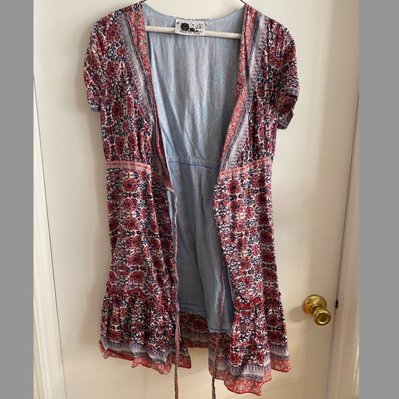 Vintage Floral Wrap Dress - Picture 3 of 4